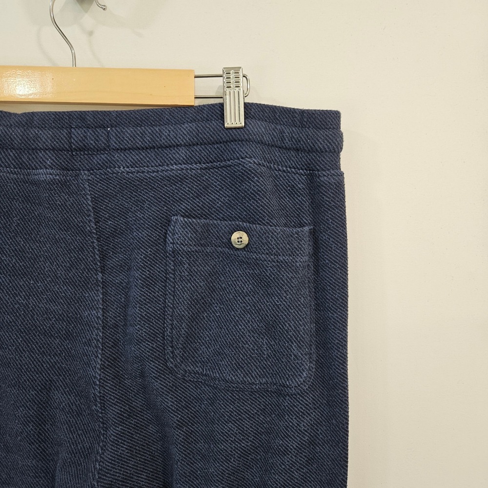 Faherty Brand Mens Legend Herringbone Knit Joggers XL Blue Lounge Pockets Casual - Picture 7 of 14